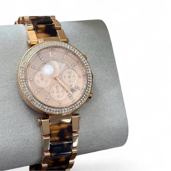 NWT MICHAEL KORS Gold and Brown Timepiece Watch Women NWT - Picture 6 of 8